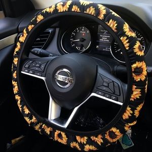 Sunflower steering wheel cover